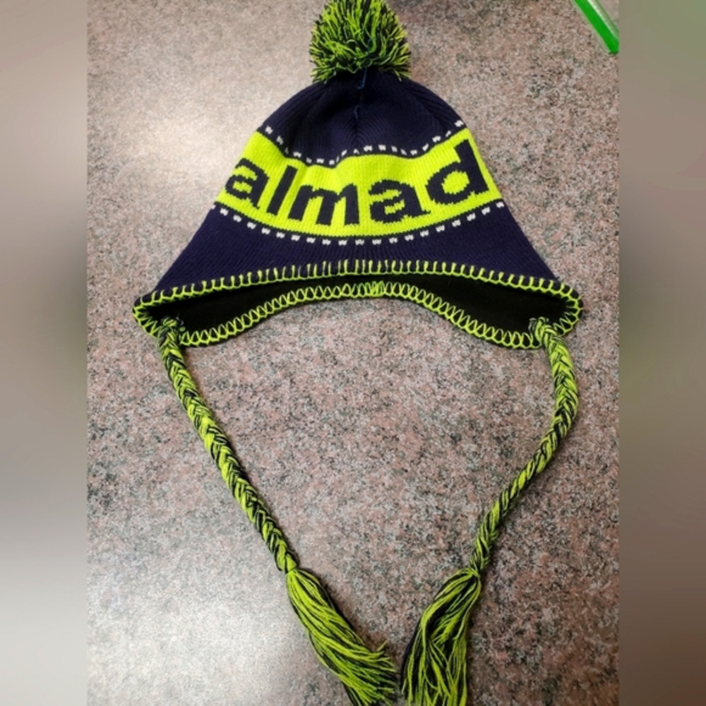Real Madrid futbol/soccer green/ blue ear‎ flap unisex beanie woven hat